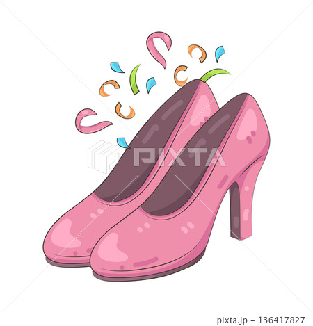 Illustration of high heels 136417827
