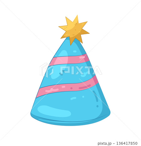 Illustration of party hat 136417850