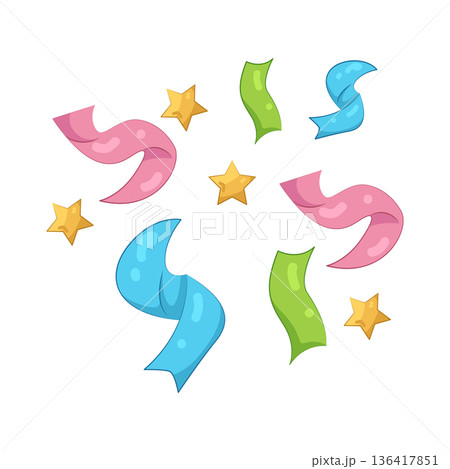 Illustration of streamers 136417851