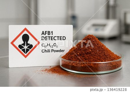 AFB1 Detected in Chili Powder a Mycotoxicology Laboratory Analysis of Food Toxicology Risk in a Ground Spice Sample with a GHS08 Health Hazard Identifier and Quality Control 136419228