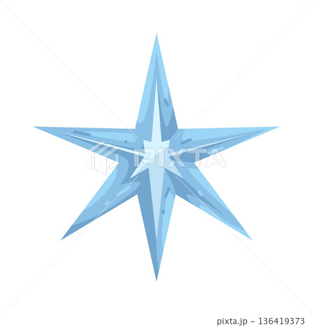 Illustration of blue star 136419373