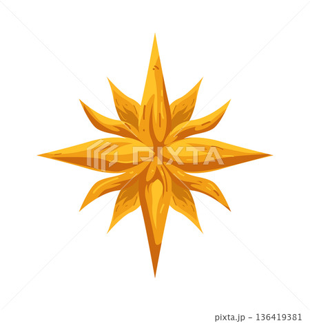 Illustration of golden star Illustration of golden star 136419381