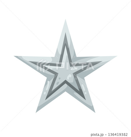 Illustration of gray star Illustration of gray star 136419382