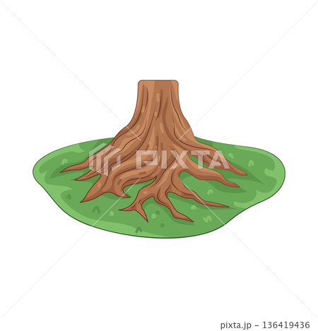 Illustration of tree stump Illustration of tree stump 136419436