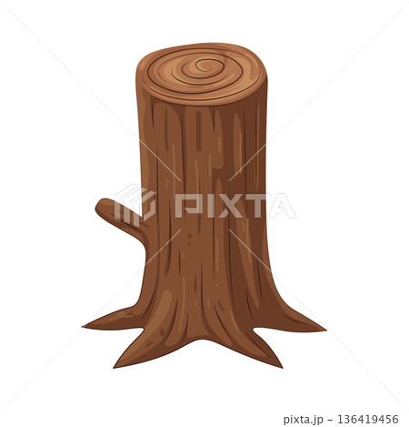 Illustration of tree stump 136419456