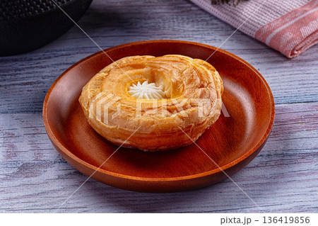 Baked ring with cottage cheese Baked ring with cottage cheese 136419856