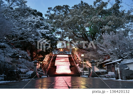 防府天満宮の受験生応援花飾り 防府天満宮の受験生応援花飾り 136420132