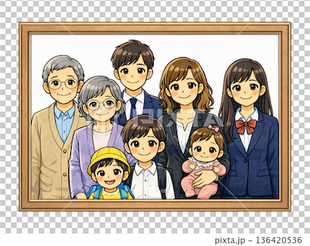 家庭組合照片 家庭組合照片 136420536