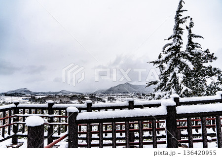 伊木山展望台の冬景色 伊木山展望台の冬景色 136420955