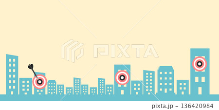 ターゲットを攻略するイラスト ターゲットを攻略するイラスト 136420984