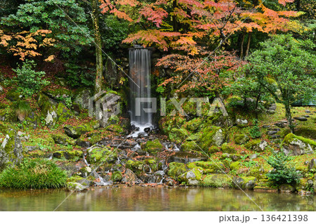 小雨降る紅葉が美しい晩秋の兼六園 小雨降る紅葉が美しい晩秋の兼六園 136421398