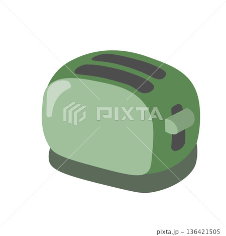 シンプルなポップアップトースターのベクターイラスト 136421505