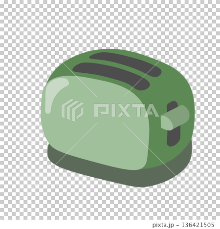 シンプルなポップアップトースターのベクターイラスト 136421505