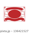 Vintage frame design Vector Label Badge Tag Certificate Graphic element Classical style Background template  136421527