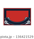 Vintage frame design Vector Label Badge Tag Certificate Graphic element Classical style Background template  136421529