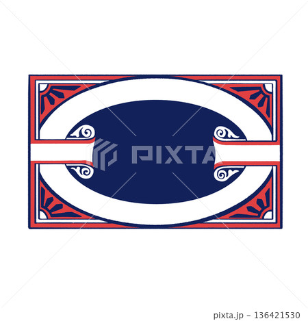 Vintage frame design Vector Label Badge Tag Certificate Graphic element Classical style Background template  136421530