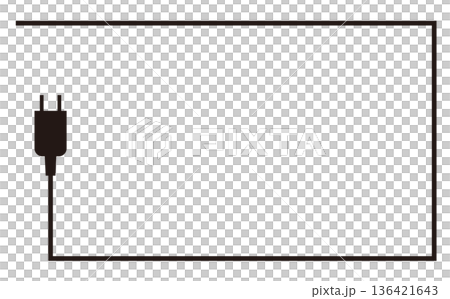 Plug-in plug illustration frame material Plug-in plug illustration frame material 136421643