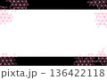 ピンクの麻の葉があしらわれている和柄フレーム 136422118