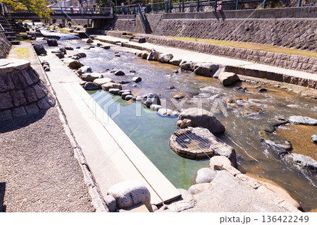 玉造温泉 しあわせ青めのう前の足湯 玉造温泉 しあわせ青めのう前の足湯 136422249