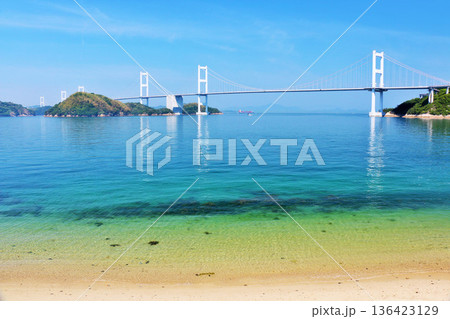 愛媛県 青空のしまなみ海道 愛媛県 青空のしまなみ海道 136423129