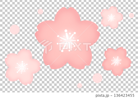 桜 ワンポイント 桜 ワンポイント 136423455