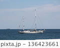 Majestic sailing yacht cutting through turquoise waters. Full sails billow in the wind, embodying freedom, luxury travel, and ocean adventure. Perfect for yachting, tourism, and lifestyle themes 136423661