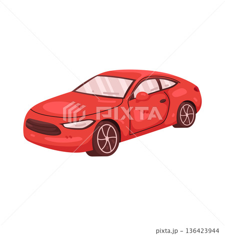 Illustration of red car 136423944