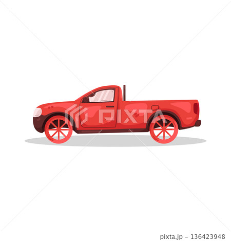 Illustration of pickup car 136423948