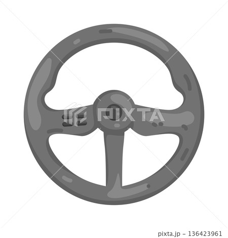 Illustration of steering wheel 136423961