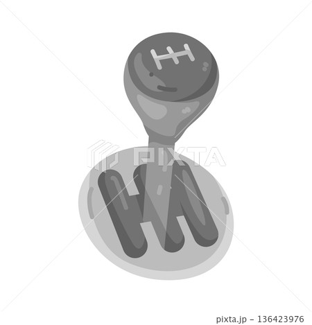 Illustration of manual gear shift lever Illustration of manual gear shift lever 136423976