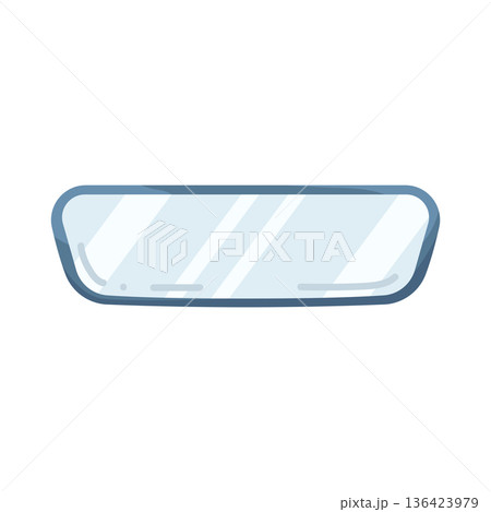 Illustration of car rear view mirror 136423979