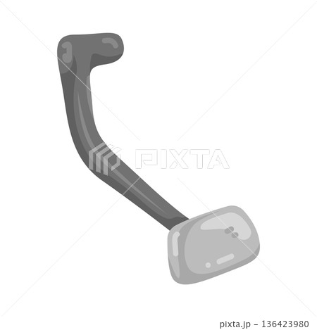 Illustration of brake pedal 136423980