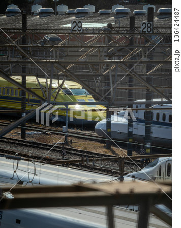 車両基地のドクターイエロー 車両基地のドクターイエロー 136424487
