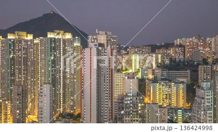Night lights illuminate Ngau Tau Kok residential skyline Feb 8 2026 Night lights illuminate Ngau Tau Kok residential skyline Feb 8 2026 136424998