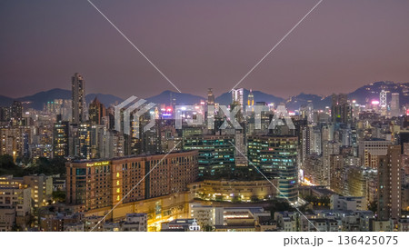 Vibrant night lights illuminate dense Mong Kok skyline Feb 6 2026 Vibrant night lights illuminate dense Mong Kok skyline Feb 6 2026 136425075