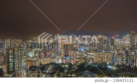 Bright night lights illuminate dense Kowloon City skyline Feb 6 2026 Bright night lights illuminate dense Kowloon City skyline Feb 6 2026 136425111