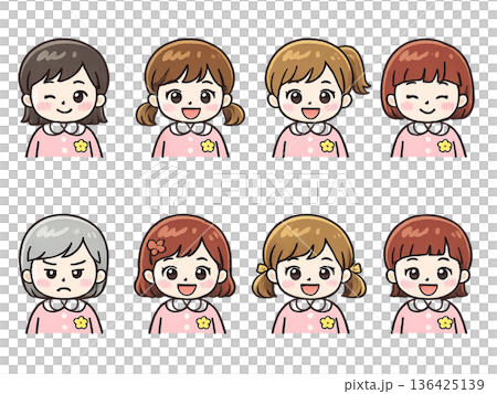 幼兒園兒童臉部表情套裝 136425139