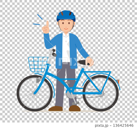 戴自行車頭盔的男士 01 136425646