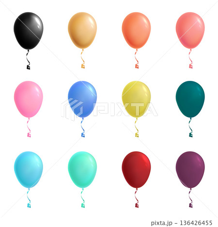 Set of volumetric balloons 136426455