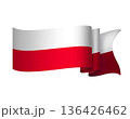 ribbon, flag of the Poland 136426462