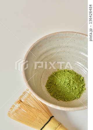 抹茶　茶道　茶道イメージ　日本イメージ　和風イメージ 136426484