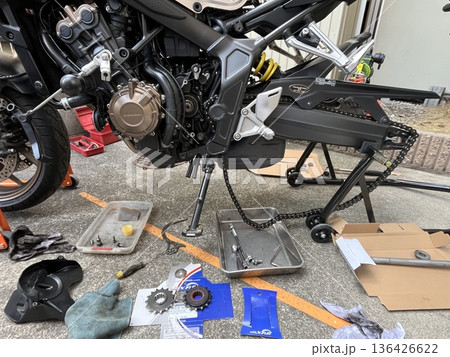 バイクのメンテナンス バイクのメンテナンス 136426622