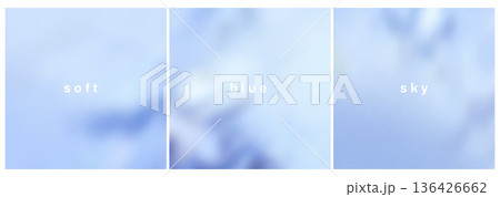 Blurred blue background. Sky with clouds soft gradient vector. Blurred blue background. Sky with clouds soft gradient vector. 136426662