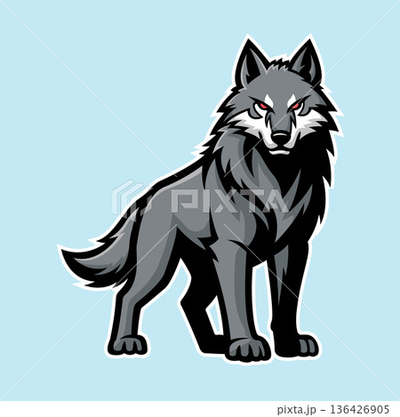 wolf mascot logo illustration vector design template modern style eps 10 wolf mascot logo illustration vector design template modern style eps 10 136426905