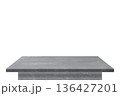 Empty gray concrete table top on square shape for put object or montage product and decor on home 136427201