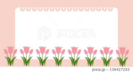 Soft pastel tulip floral frame background with large copy space in the center, perfect for greeting cards, invitations, spring promotions, wedding templates, and social media designs. Soft pastel tulip floral frame background with large copy space in the center, perfect for greeting cards, invitations, spring promotions, wedding templates, and social media designs. 136427283