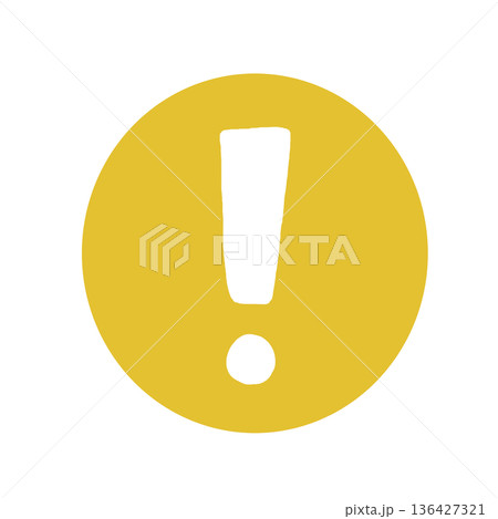 ビックリマーク 黄色 136427321