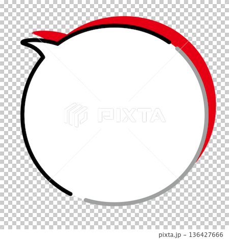 Simple speech bubble illustration circle Simple speech bubble illustration circle 136427666