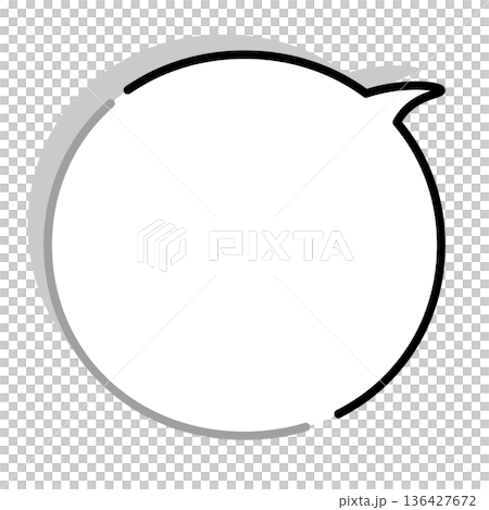 Simple speech bubble illustration circle Simple speech bubble illustration circle 136427672