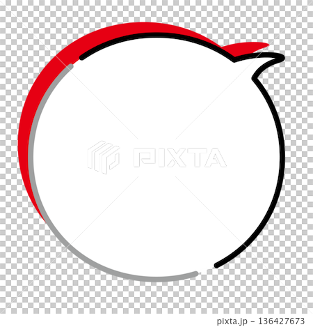 Simple speech bubble illustration circle Simple speech bubble illustration circle 136427673